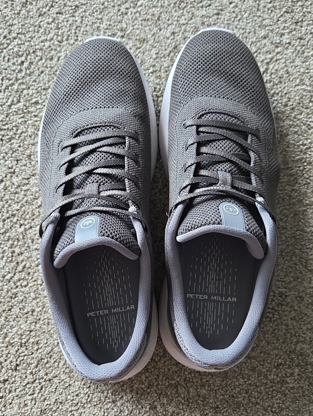 Peter Millar Men's Dark Olive Green Daily II Knit Athletic Sneakers